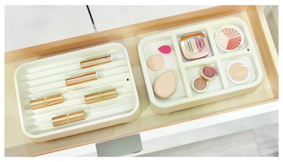 Biely organizér na šperky iDesign Eco Bin, 28,12 x 19,23 cm