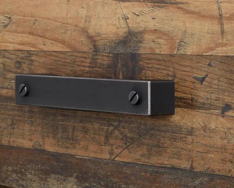 Vysoká vitrína Prime, vintage optika dreva