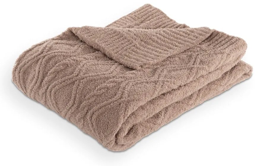 Hnedá deka z mikroplyšu 130x170 cm Aspen – Tiseco Home Studio