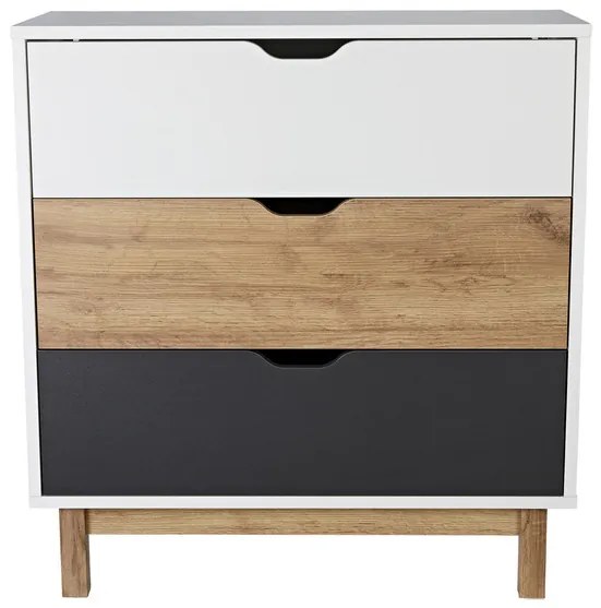 LIVARNO home Komoda s 3 zásuvkami Copenhagen, 80 x 35 x 85 cm (100366089)