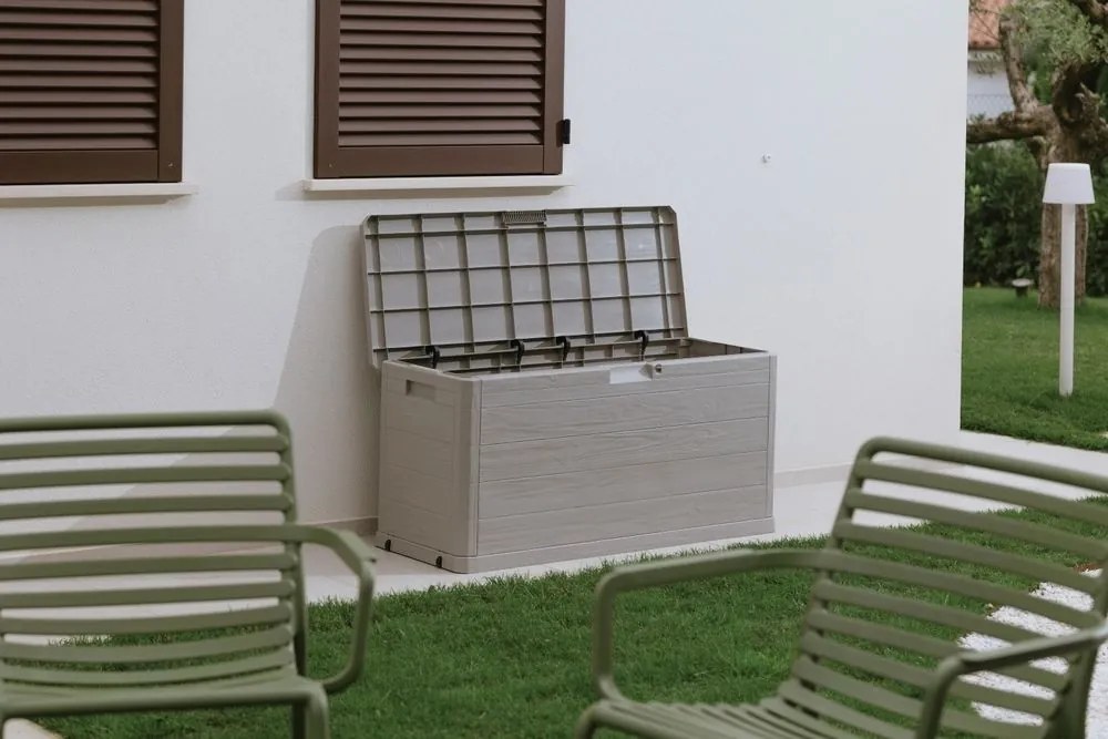 WOODYS záhradný plastový úložný box 280 L, svetlo šedá
