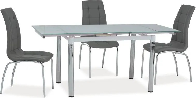 Vintino Jedálenský stôl rozkladací IRAKLIO-chróm/biela