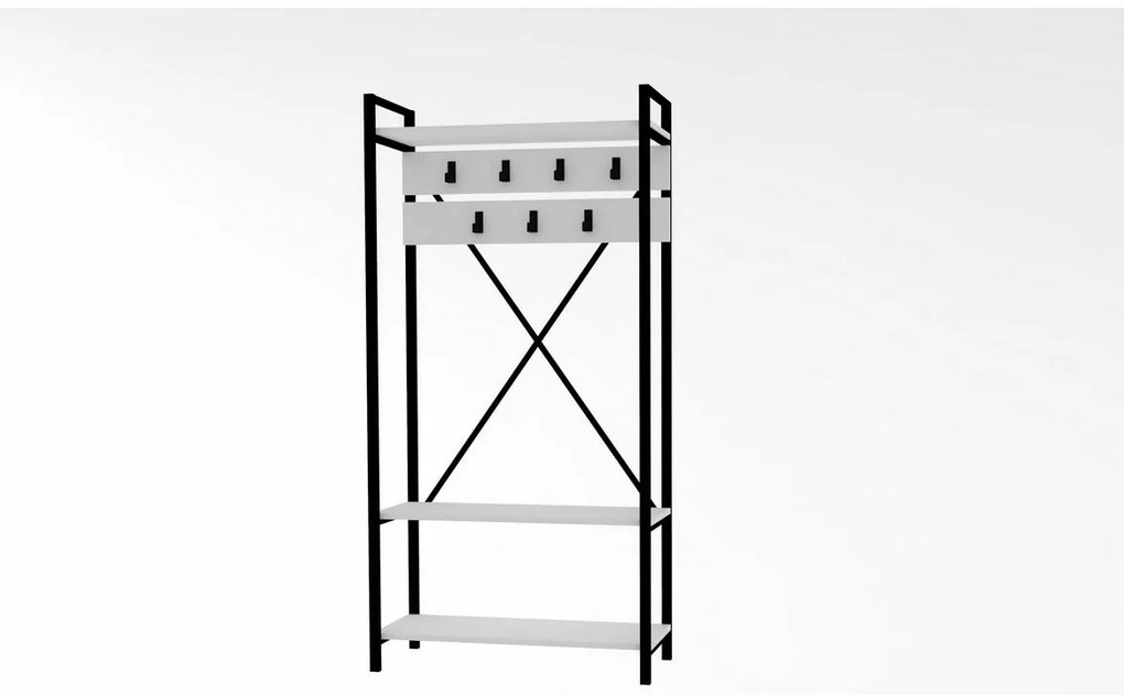 Vešiak s botníkom Alfa White and Grey