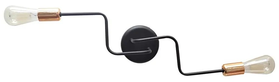 Prisadený luster TUBE 2xE27/15W/230V čierna