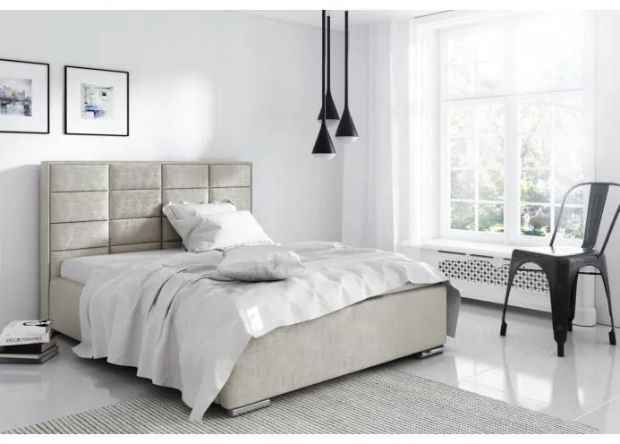 Elegantná manželská posteľ Caffara 180x200, šedá