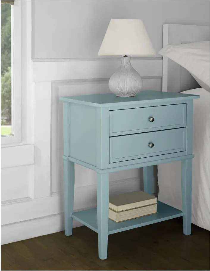 Svetlomodrý nočný stolík Franklin – Støraa