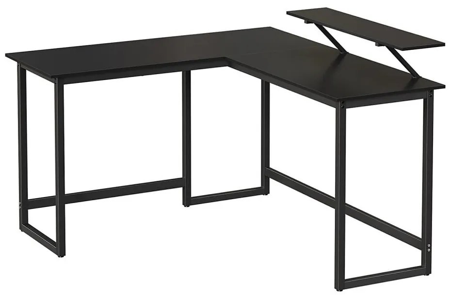 Rohový písací stôl SOLEA čierna