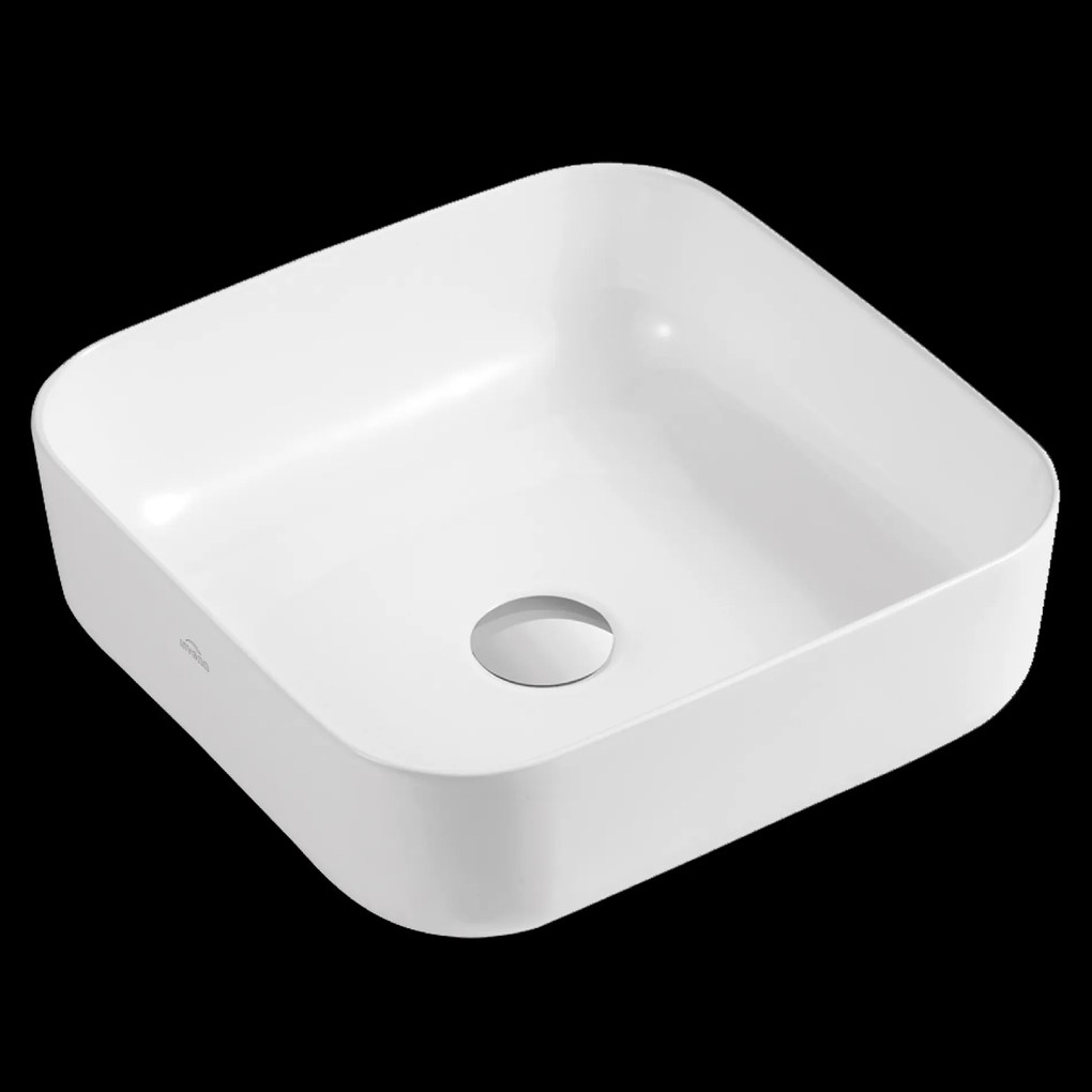 Invena Reja, umývadlo na dosku 390x390x140 mm, biela lesklá, INV-CE-15-001-C
