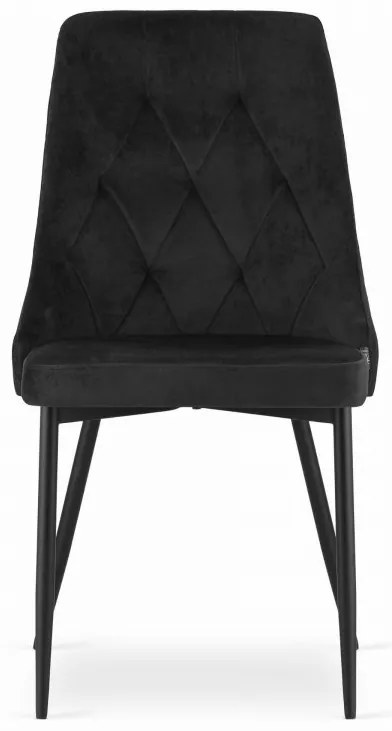 Jedálenský set 1+4, čierny stôl v dekore dub zlatý MADO 120x80cm a čierna zamatová jedálenská stolička IMOLA