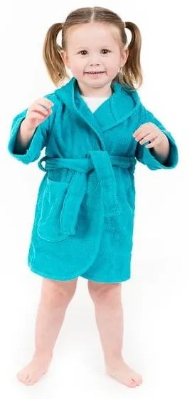 Modrý bavlnený detský župan veľkosť 2-4 roky - Tiseco Home Studio