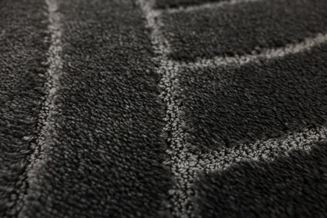 Kúpeľňový koberček Sash Sage tmavosivý, pruhy