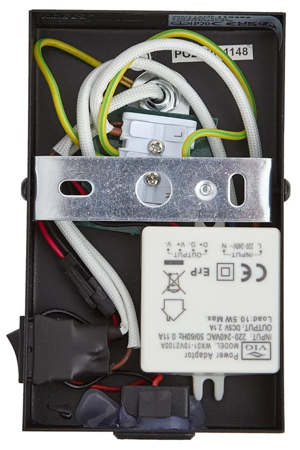 Moderné nástenné svietidlo čierne s tmavým bronzom nastaviteľné s USB-C - Croft