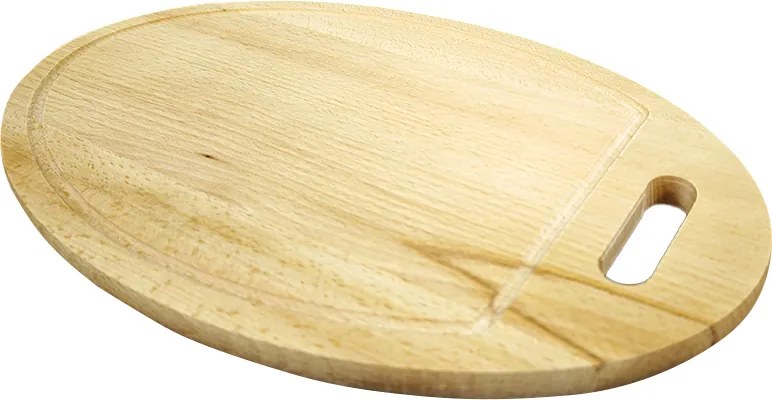 AMADEA Drevený servírovací lopárik - podnos oválny, masívne drevo, 35 cm