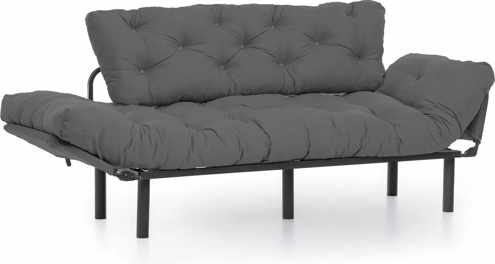 Třímístná rozkládací pohovka Nitta 185 cm šedá