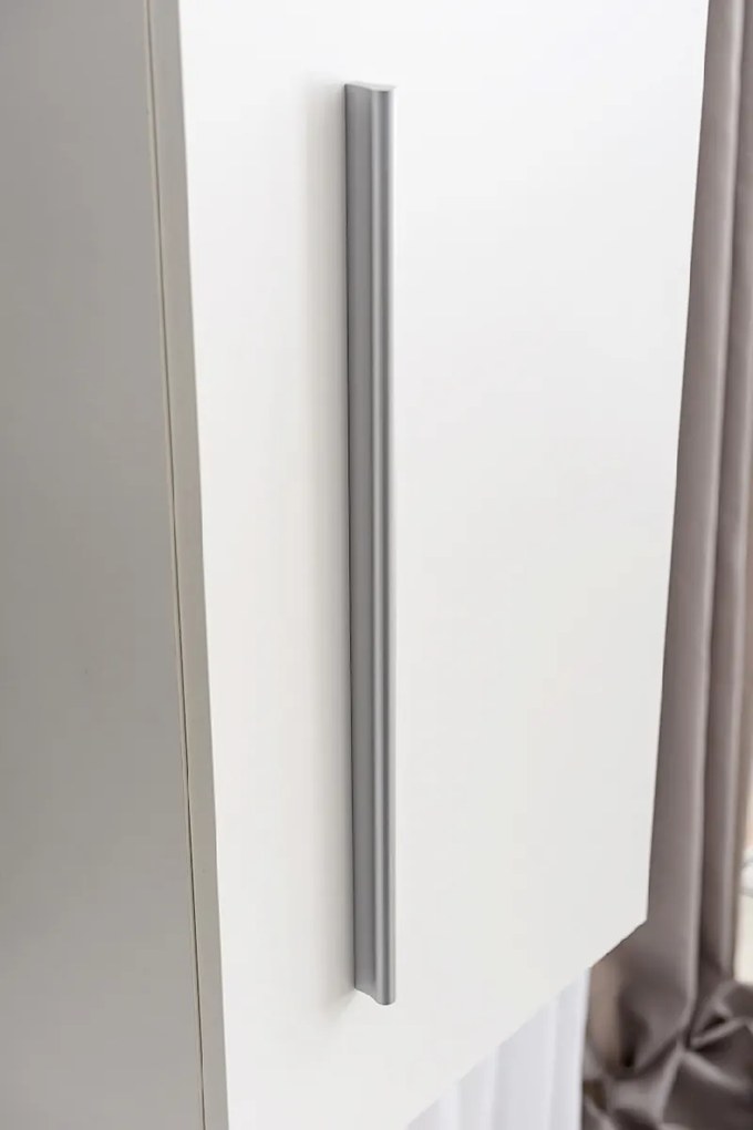 FURNIVAL Torino obývacia stena s osvetlením biela / čierny lesk