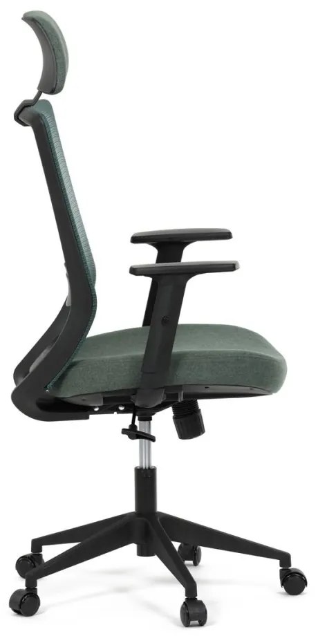 Kancelárska ergonomická stolička SENA — látka, čierna / zelená