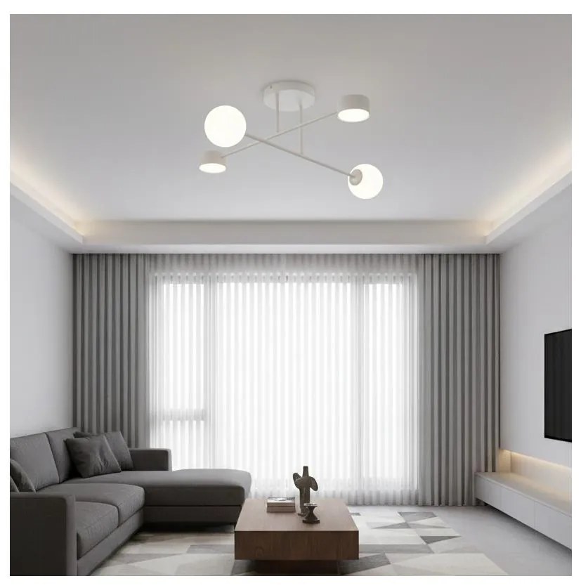 Prisadený luster HOLON 2xG9/8W/230V + 2xGX53/12W biela