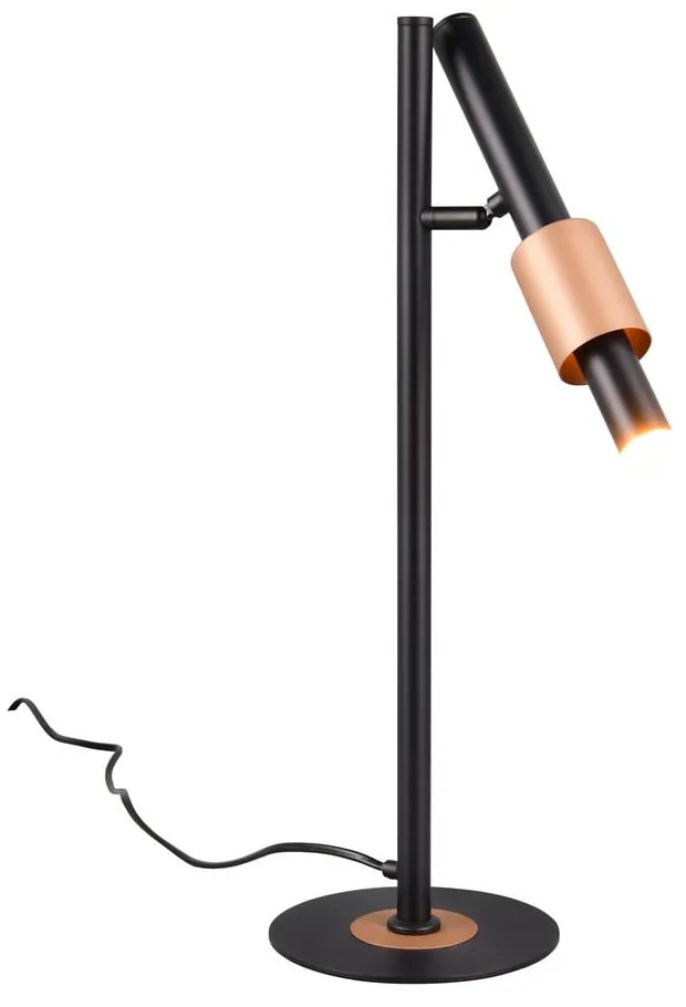 Čierna/v bronzovej farbe LED stolová lampa (výška 50 cm) Ikaris – Trio Select