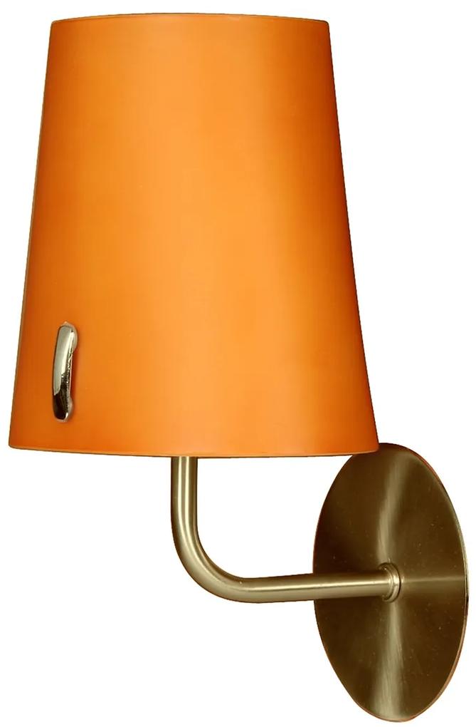 CLX Moderné nástenné osvetlenie GELA, 1xE14, 40W, oranžové, patina