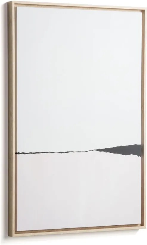 Biely obraz v ráme La Forma Abstract, 60 x 90 cm