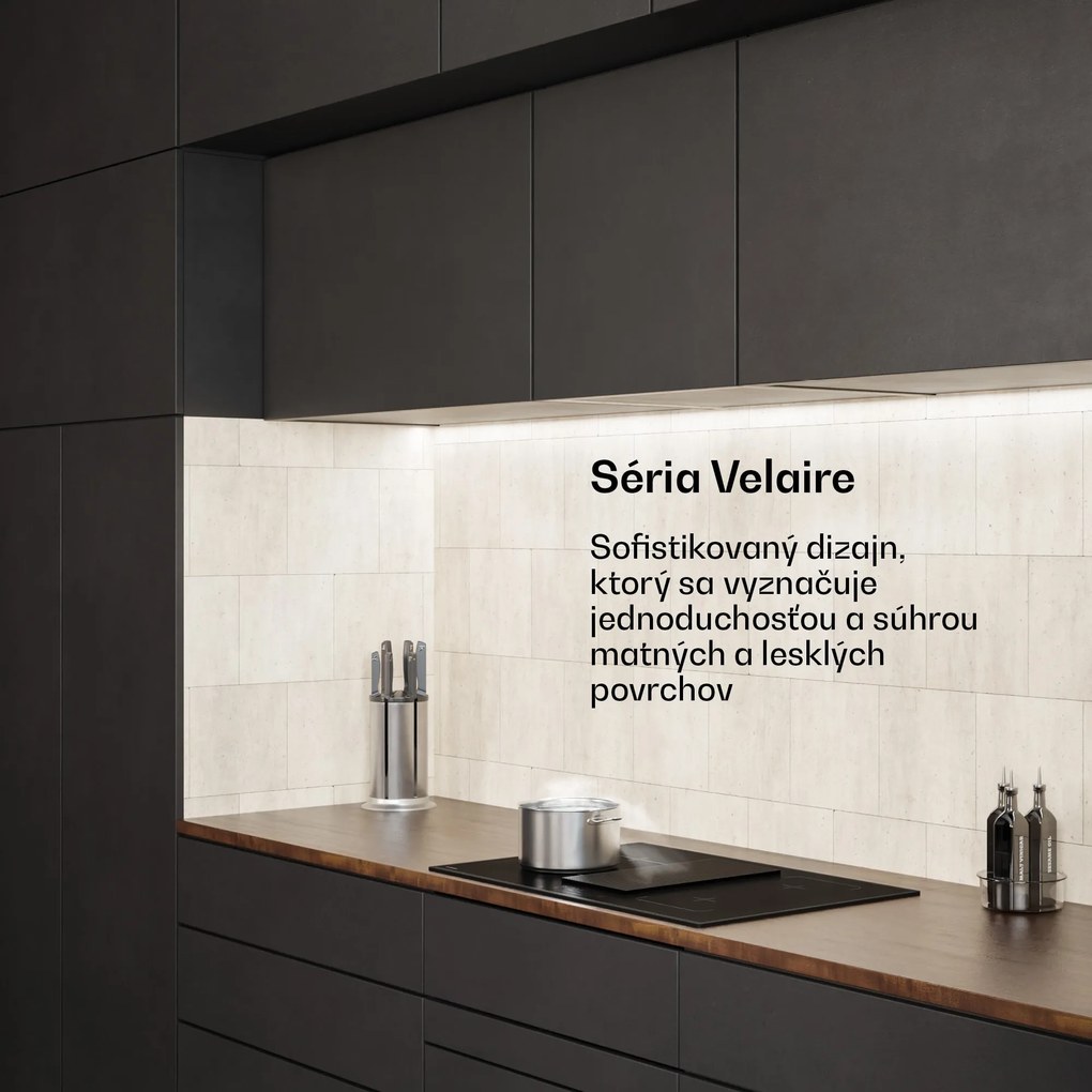 Klarstein Velaire hybridná indukčná varná doska s integrovaným digestorom Elegantná, minimalistická, výkonná 8400 W 80 cm