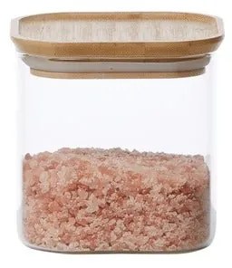 5Five® Súprava sklenených hranatých dóz s bambusovým vekom 0,5 l + 1 l + 1,8 l