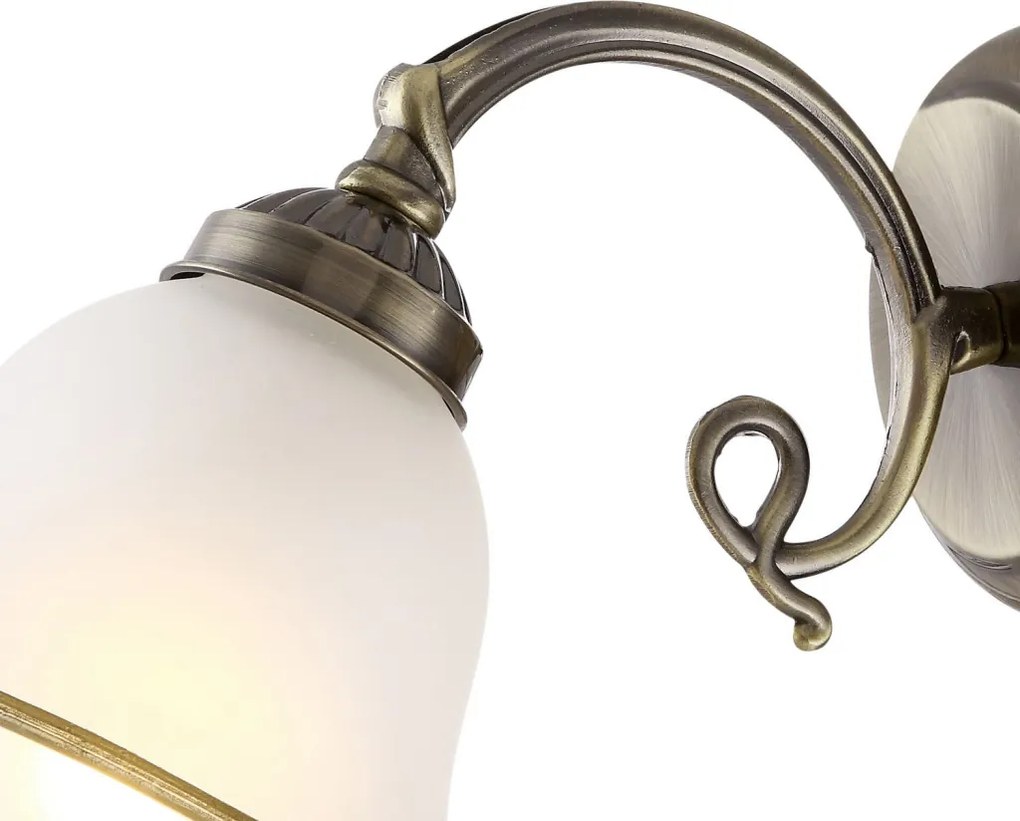 Nástenná lampa Odin, mosadz