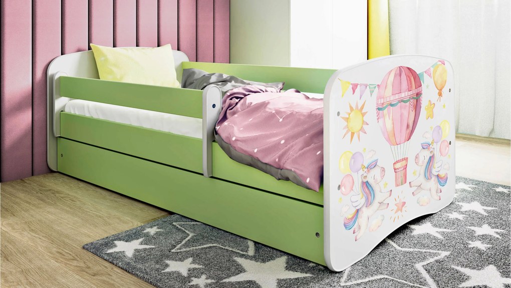 XXXLutz POSTEĽ PRE DETI A MLÁDEŽ 80/160 cm, zelená, biela MID.YOU - Detské izby - 00214200021Y