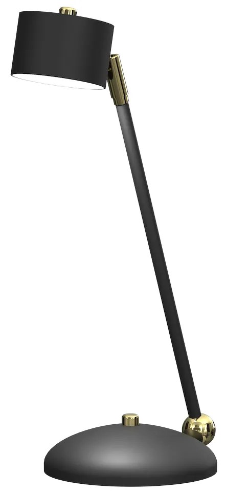 Stolná lampa Arena, 1x čierne kovové tienidlo, b/g