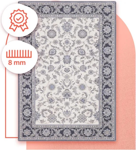 Koberec Agnella Isfahan Anafi biely