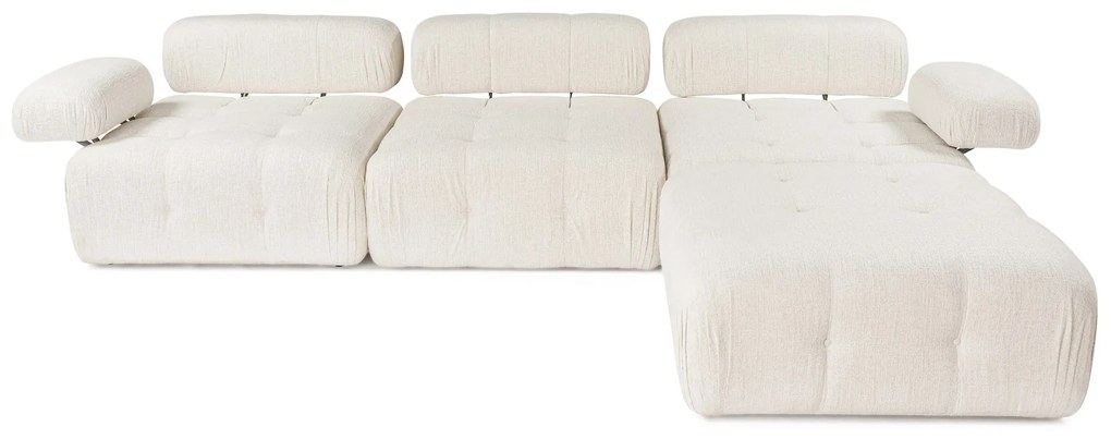 Doblo 3 Seat with Pouffe ( L1-O1-1R-Pouffe) - Krém