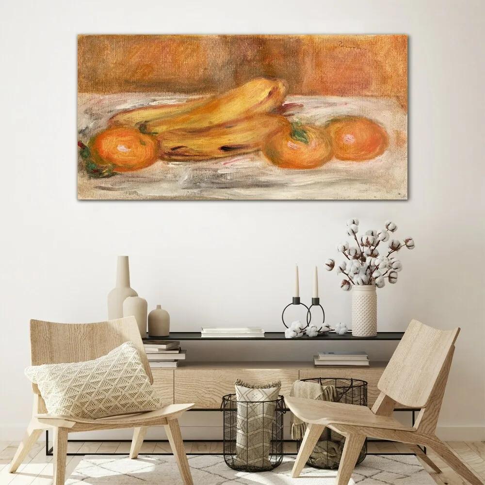 Skleneny obraz Oranžové ovocie banány