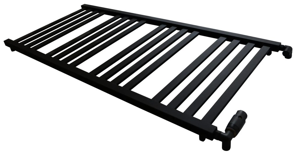 Regnis LOX, vykurovacie teleso 430x1190mm, 616W, čierna matná, LOX120/40/D400/BLACK