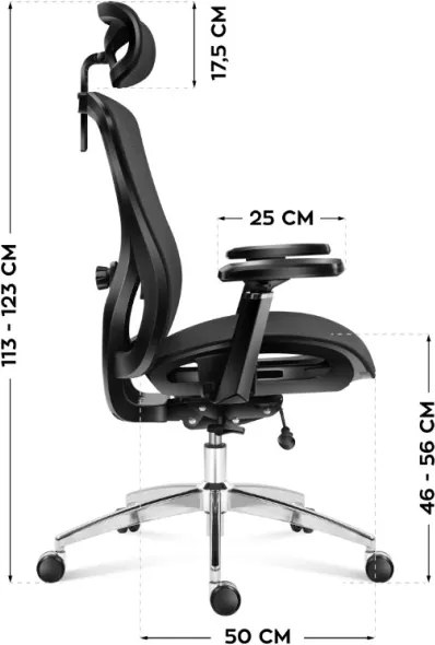 Kancelárska stolička Expert 5.3 Black Mesh