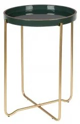 Odkládací stolek kulatý CELINA ZUIVER ø42 cm, smaltovaný zelený White Label Living 2300194