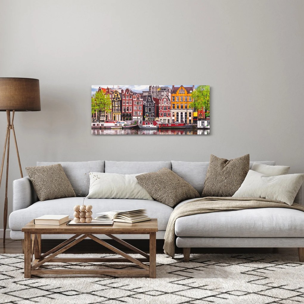 Obraz - Amsterdam, tanečné domy (120x50 cm)