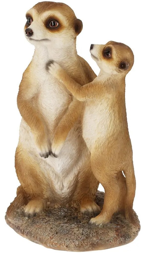Záhradná figúrka z polyresinu Meerkat, 24 cm, hnedá