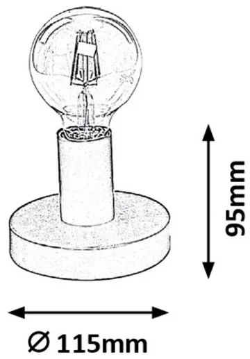 Rabalux BOWIE stolná lampa 60W | E27 | IP20 - biela