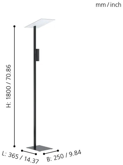 Eglo 99113 - LED Stojacia lampa BUDEMSEA 2xGU10/5W/230V