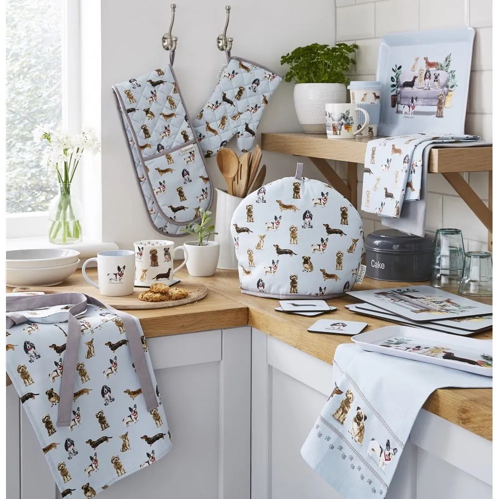 Utierky a chňapka v súprave 4 ks Curious Dogs – Cooksmart ®