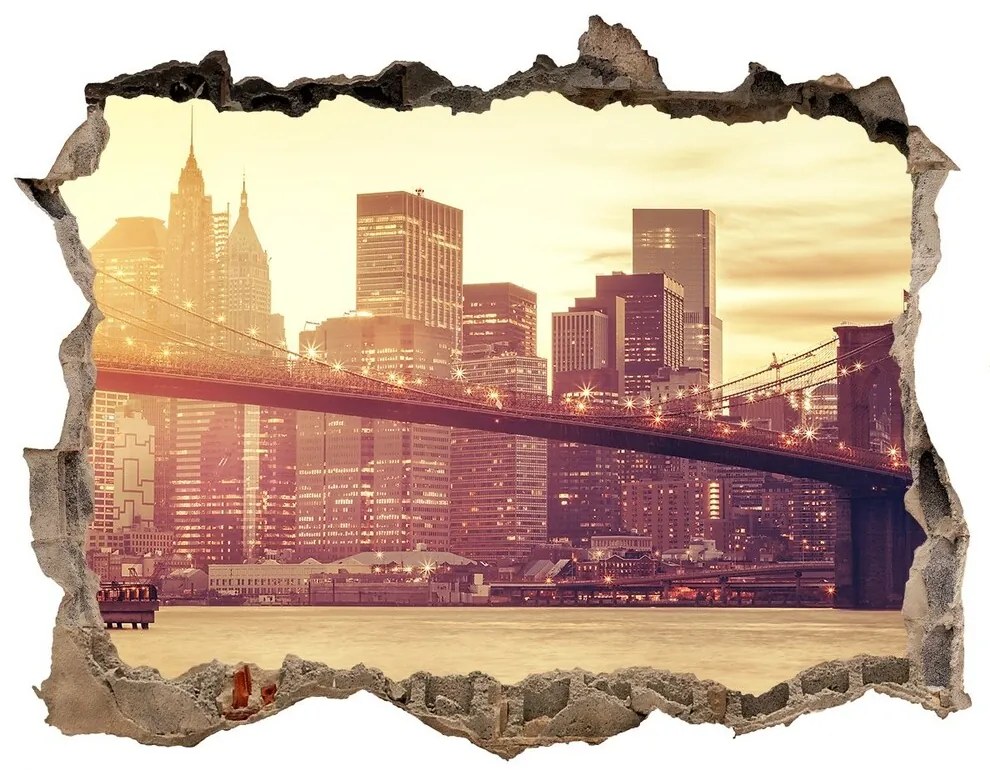 Fototapeta díra na zeď Manhattan new york city nd-k-100207624