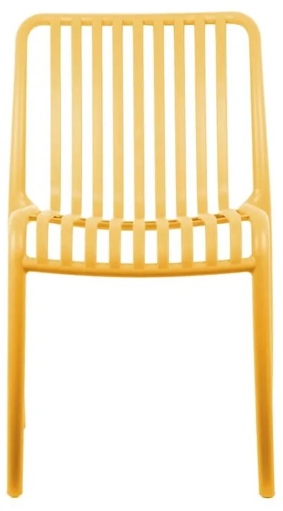 Žltá plastová jedálenská stolička Glee – Leitmotiv
