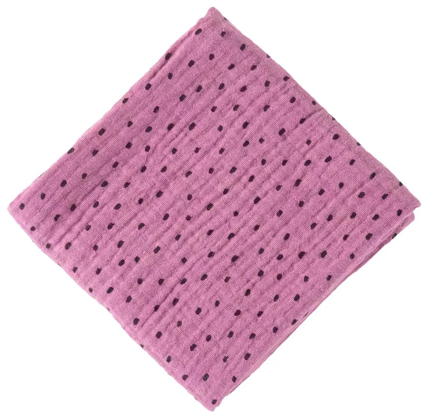 Mušelínová plienka SOFTELLO 50x50cm - černicová bodka