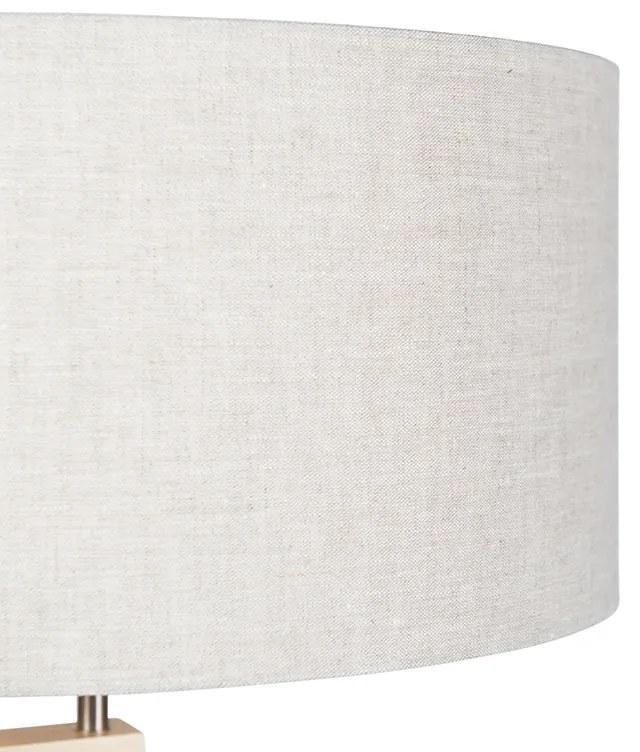 Stojaca lampa trojnožka drevená s tienidlom Pepper 50 cm - Puros