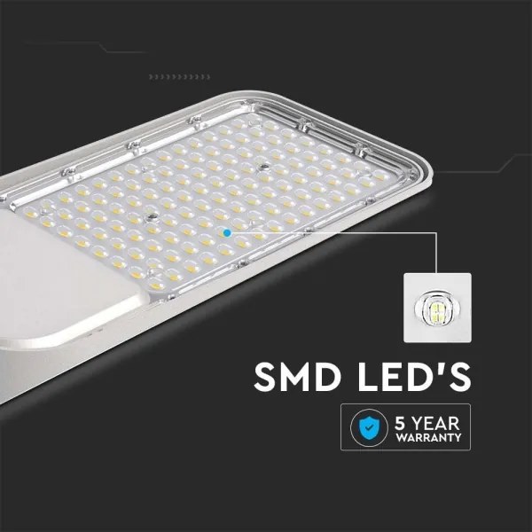 LED pouličná lampa SAMSUNG CHIP LED/100W/230V 6500K IP65 sivá