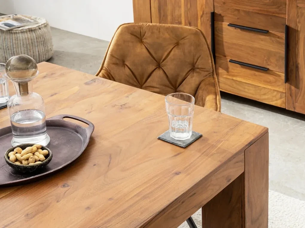 furniture-nabytek.cz - Jídelní stůl Osbon 146x90 s přídavnýma deskama Akazie