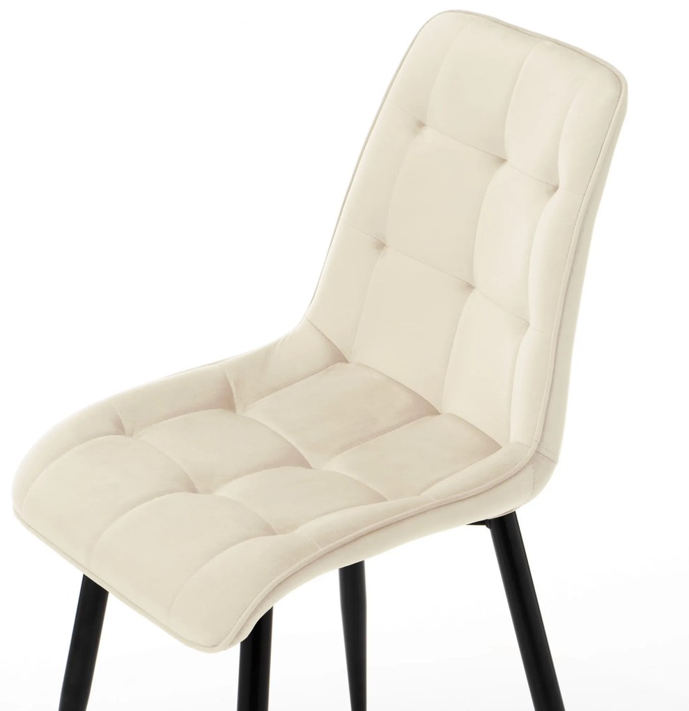 JAKS Jedálenská stolička chic velvet krémová