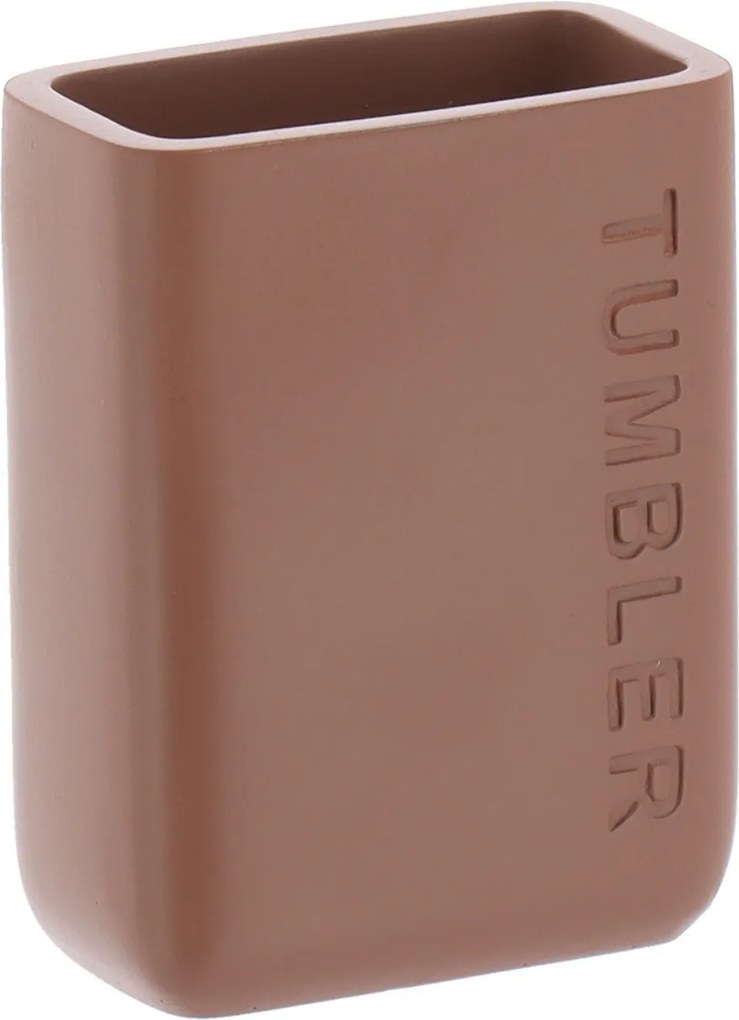 Sada kúpeľňových doplnkov Salva, hnedá/s drevenými prvkami