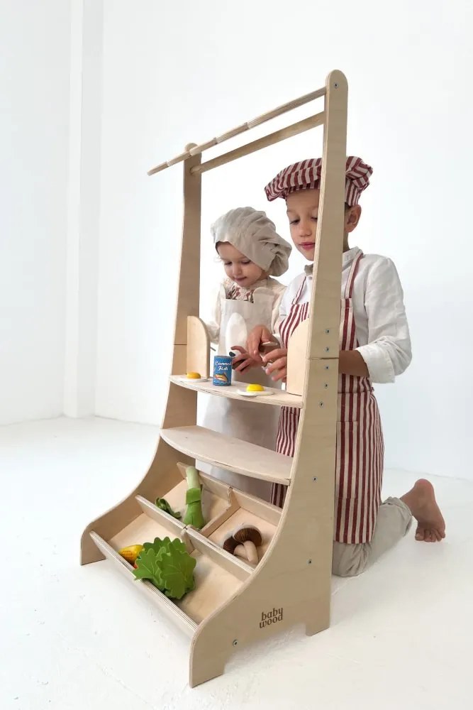 Drevený trhový stánok pre deti