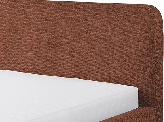 Posteľ Flamingo 180x200 cm, tehlová štruktúrovaná tkanina